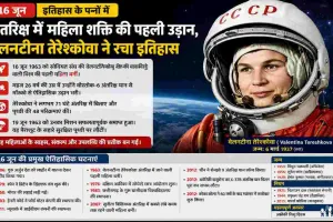 16 जून का इतिहास: जब वेलनटीना तेरेश्कोवा बनीं अंतरिक्ष में जाने वाली दुनिया की पहली महिला