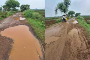 सड़क नहीं तालाब! बलरामपुर की बदहाल सड़क पर हर दिन हादसे का खतरा