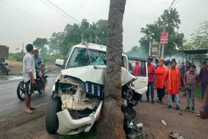 Hazaribagh News: बड़कागांव के पंकरी बरवाडीह में खजूर पेड़ से टकराई स्कॉर्पियो, कई लोग घायल