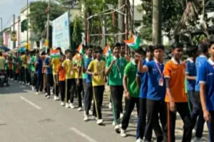 Sahibganj News: ईस्टर्न रेलवे हाई स्कूल के छात्रों ने हर घर तिरंगा अभियान के तहत दिखाई देशभक्ति