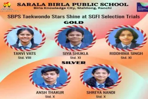 Ranchi News: सरला बिरला पब्लिक स्कूल के पांच ताइक्वांडो खिलाड़ियों का राष्ट्रीय स्तर की ओर कदम