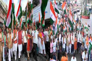 रांची में भाजपा की भव्य तिरंगा यात्रा, आदित्य साहू बोले- राष्ट्रीय ध्वज के सम्मान का प्रतीक है यात्रा