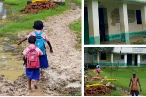 Samridh Jharkhand Report: पहले भी उठी थी आवाज, फिर भी नहीं बनी सड़क; कीचड़ में स्कूल जा रहे जियलमारी के बच्चे