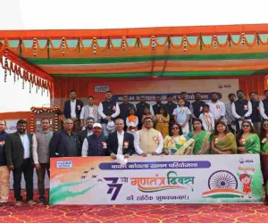 बादम सीएमपी में धूमधाम से आयोजित हुआ गणतंत्र दिवस समारोह