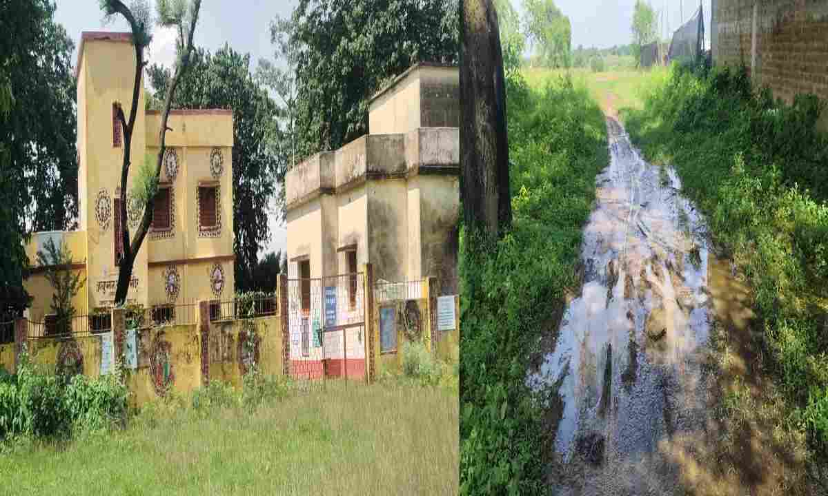 लाखों की लागत से बना आयुष्मान आरोग्य मंदिर, लेकिन रास्ते में कीचड़: पाकुड़िया के गणपुरा में मरीज और तीमारदार बेहाल